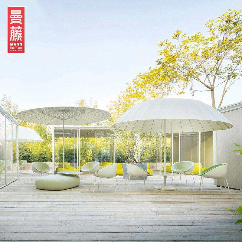 户外遮阳伞多股伞装饰意大利设计师庭院别墅售楼处地产露天太阳伞