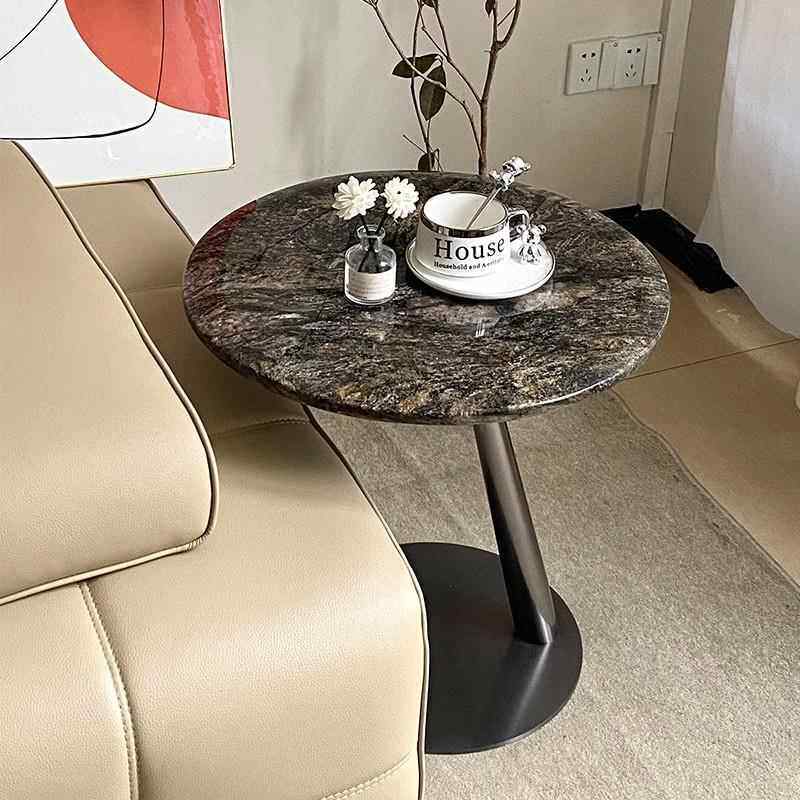 奢石轻奢铂金钻边几不锈钢简约角几底座床边可移动沙发边柜侧边几