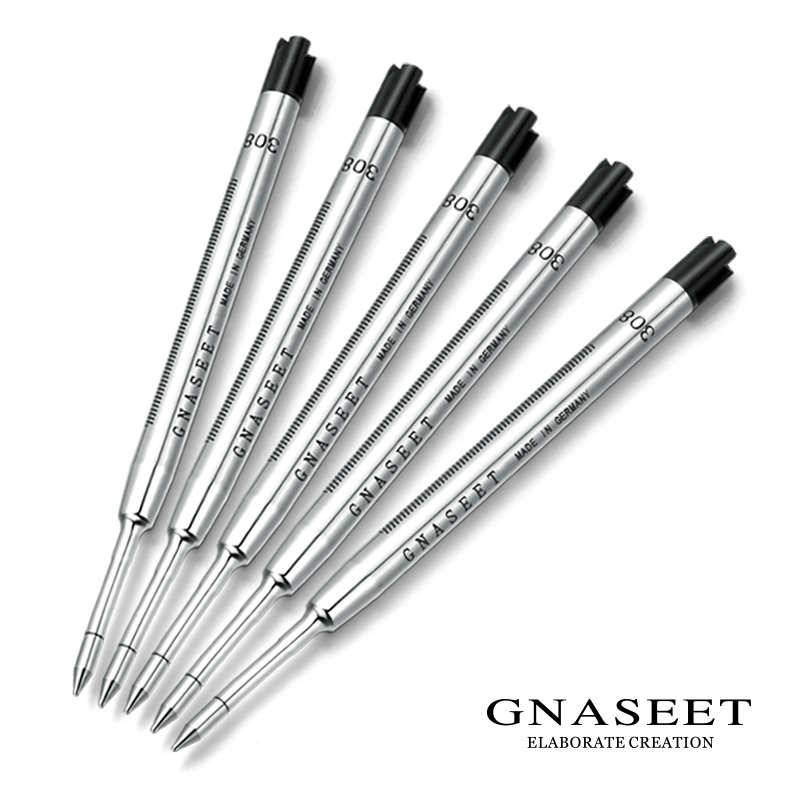 GNASEET宝珠笔签字笔原装中性笔芯圆珠笔芯G2/D1笔芯5支装
