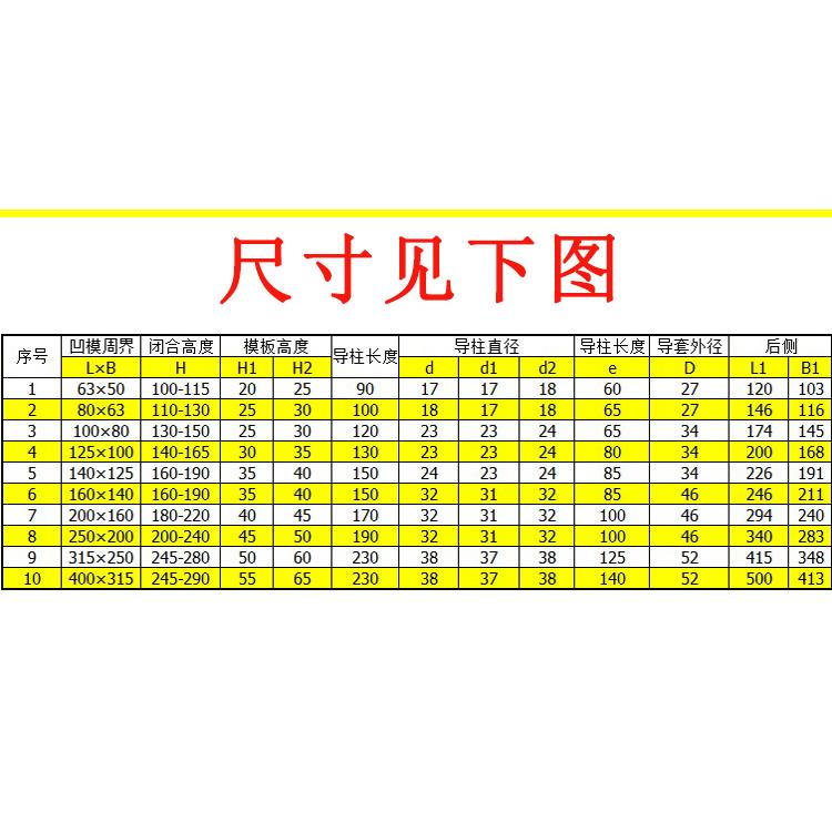 冷冲模架模具模座导柱导