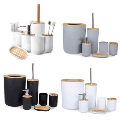 Bathroom Accessories Set Soap Dispenser Bottle Dish Washroom