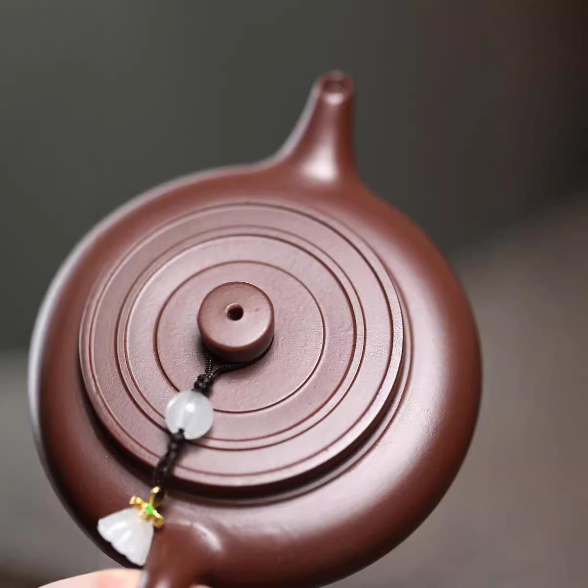 扁承文原CH-1713紫泥光小品紫矿砂素壶密分销名家手工茶壶