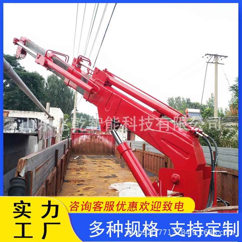 三轮随车吊小型折臂吊车载折臂小吊机全液压伸缩吊臂甲板吊船吊