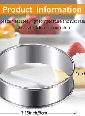 5 Pieces Double Rolled Tart Rings Round Muffin Rings