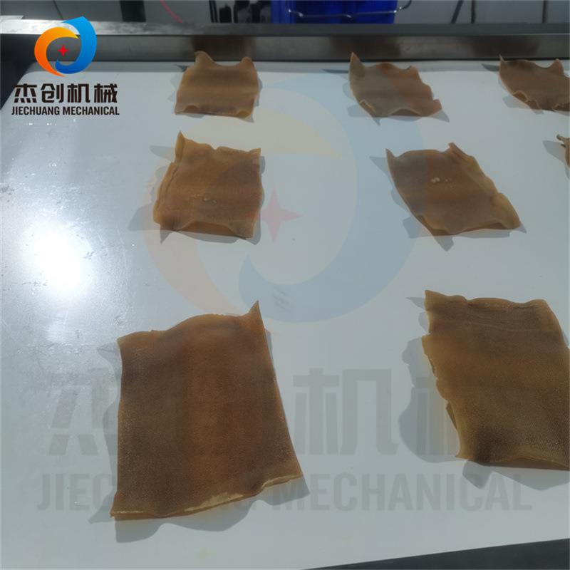 小碎泡脆皮千张油炸设备 武汉特产火锅豆皮油炸生产线 炸制平整