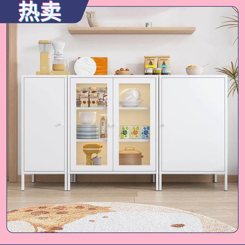 铁皮柜铁艺铁艺餐边柜家用橱柜厨房收纳柜客厅封闭式储物柜铁皮柜
