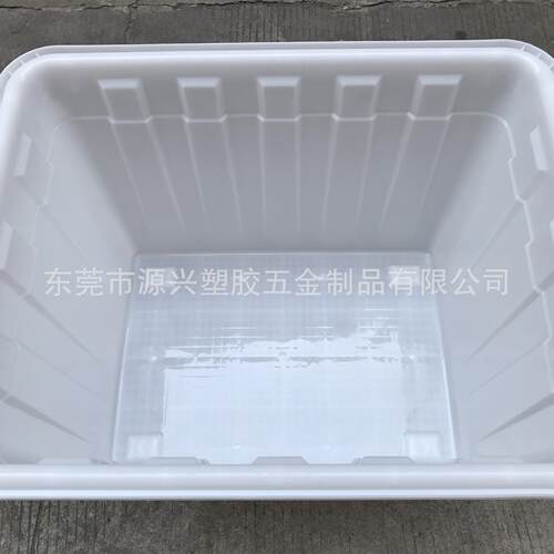 00白升色带轮周转0箱40L食品MIK收纳塑 料水箱600L服装轱辘胶框方