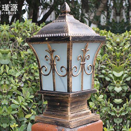 户外防水LED方形柱头灯围墙灯压铸铝花园别墅中式厂销栅栏庭院灯