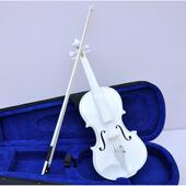 高档普全小及亮光白色哑光小提琴儿童成人初学者习提琴套练乐器特