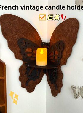 蝴蝶毛毡板壁挂墙贴装饰过道玄关法式墙面背景艺术挂画软木板墙壁