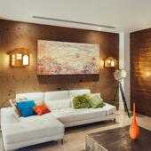 壁灯床头现代简约创意客厅过道走廊家宜木艺儿童卧室日式 饰壁灯 装