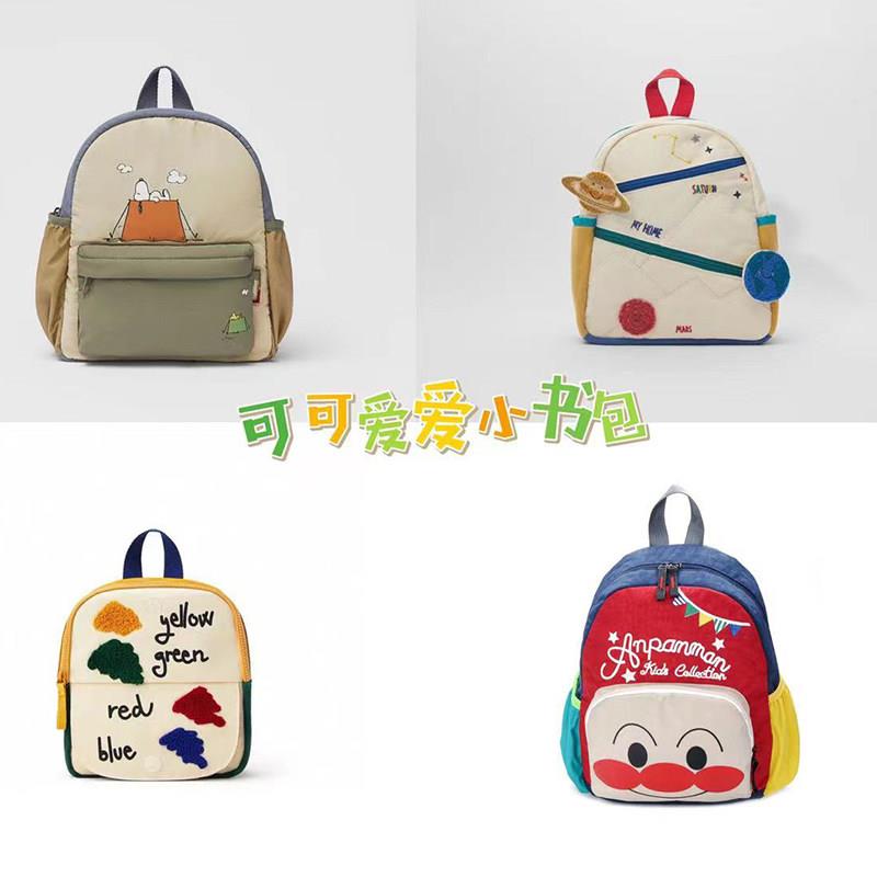 新款儿童书包幼儿园书包可爱图案双肩包儿童包轻便宝宝背包帆布包