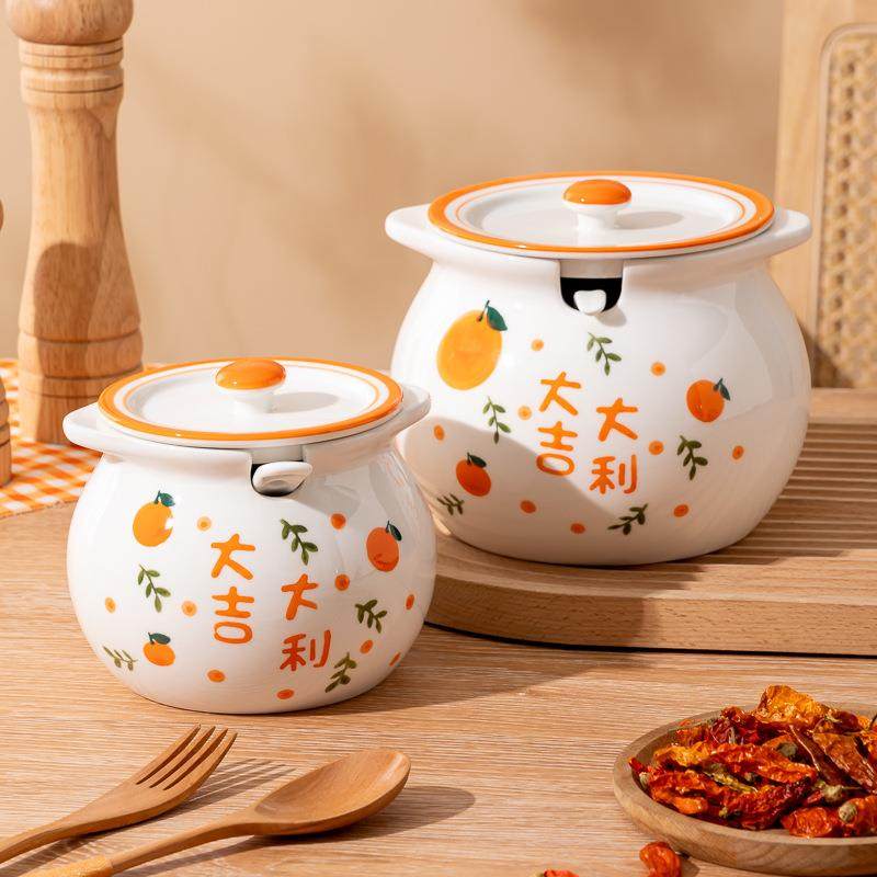 荤油陶瓷罐陶瓷猪油罐带盖辣椒罐厨房盐罐子调味大容量储放调料罐,厨房/烹饪用具,调味瓶罐/调料研磨器,淘宝优惠券,粉丝福利购,淘宝优惠卷