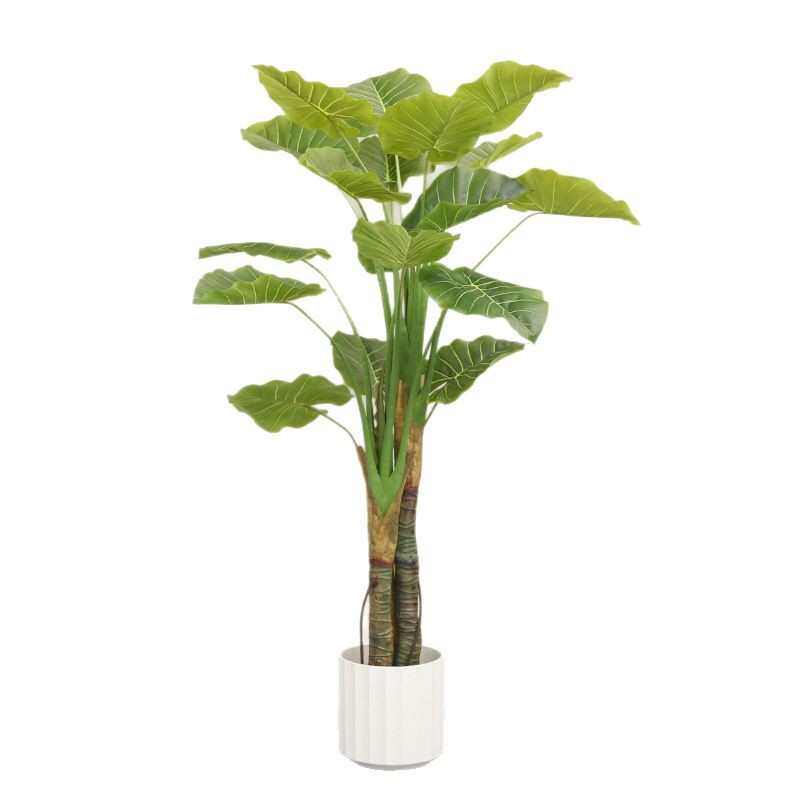 北欧风仿真绿植野芋叶假树盆栽室内客厅落地装饰摆件仿生植物造景