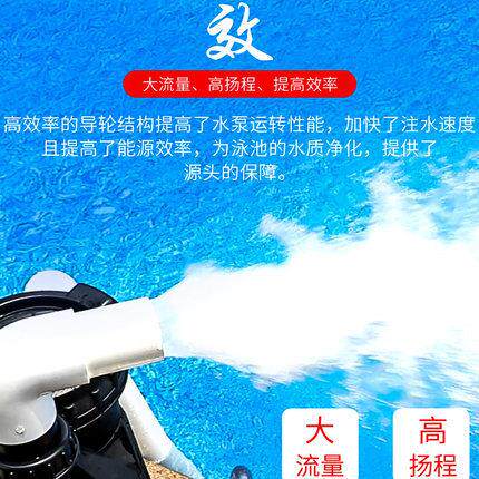 泳池设备充气泳池循环过滤水泵吸污机水泵水下吸尘器鱼池吸污泵