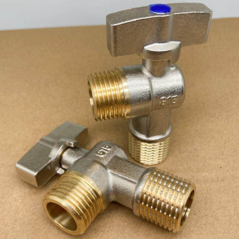 大流量角阀全铜球芯全开 燃气热水器家用三角阀冷热水开 关4分通