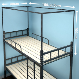 波久床帘支架加粗蚊帐学生宿舍杆子寝室单人床上铺下铺床幔架子i