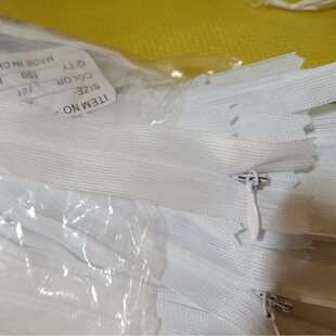 服装 现货3号隐形拉链尼龙家纺开尾拉链隐形条装 辅料白色拉链批发