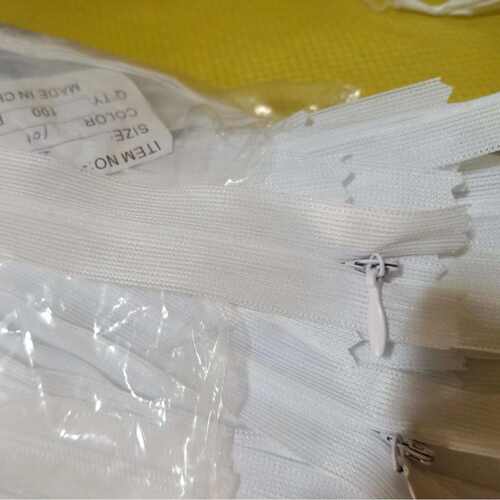 现货3号隐形拉链尼龙家纺开尾拉链隐形条装服装辅料白色拉链批发