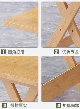 折叠桌子家用饭桌餐户外便携式出租房桌小户XUZ型摊可收纳摆四小