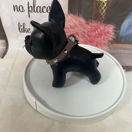 迷你挂件小法斗犬挂件斗牛犬钥匙扣皮革小狗包包挂饰创意学生礼品