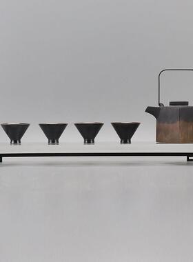 新中式陶瓷茶具套组摆件酒店样品屋展示中心样板房间客厅茶几书房