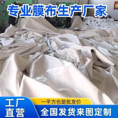 pvc/pvdf膜布膜材加工车棚停车棚景观张拉膜刀刮布推拉棚雨棚