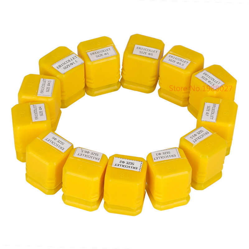 ER11筒夹卡盘 CNC主轴电机ER11夹头13pcs CNC数控雕刻机 铣床工具