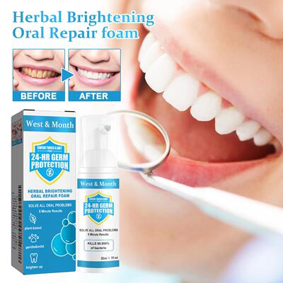 West&Month Herbal Whitening Tooth Mousse Toothpaste, Stain R