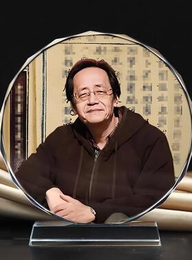 倪师画像水晶摆台办公室书桌面装饰摆件海夏周边励志礼品图片定制
