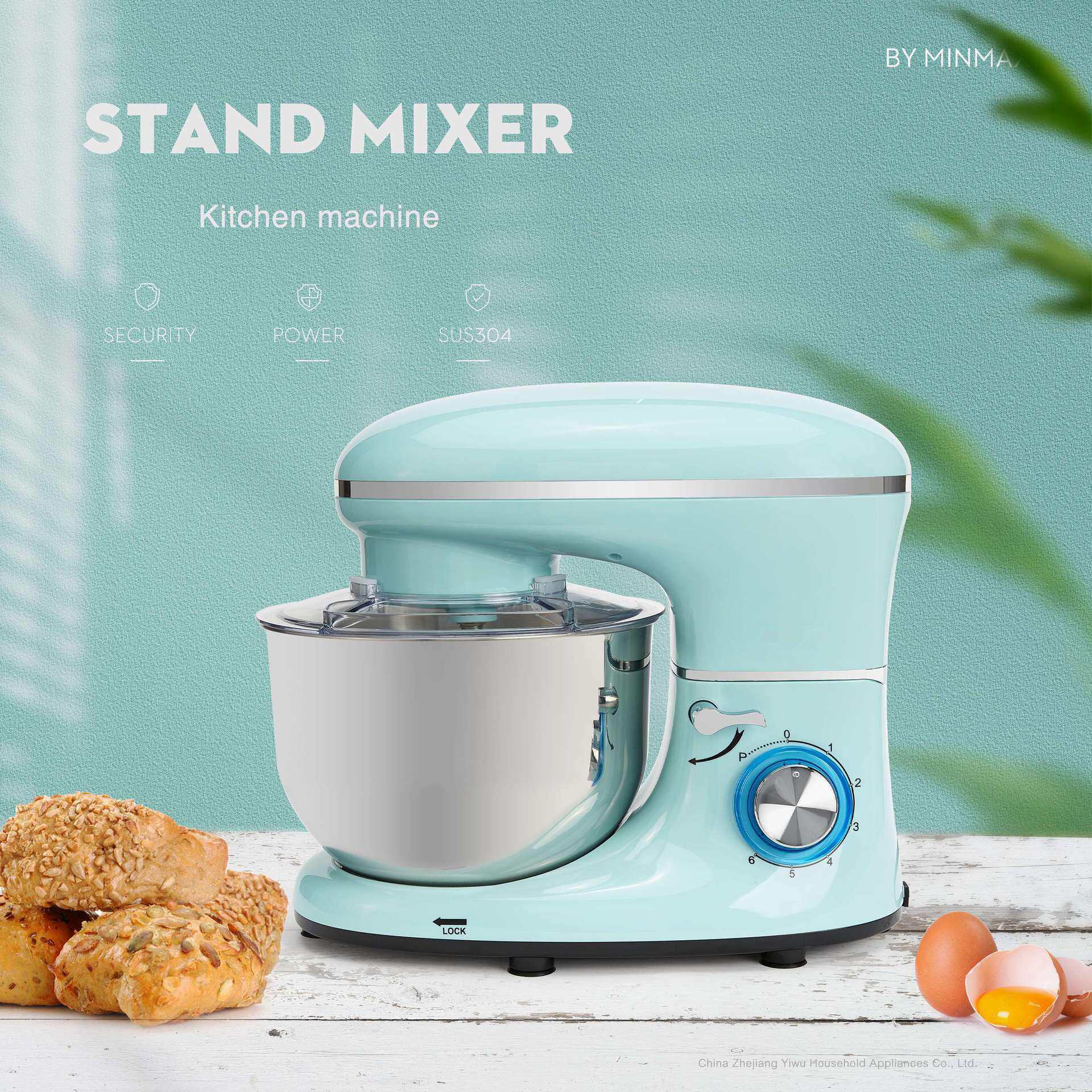 全自动和面机厨师机家用电动台式打奶油机打蛋揉面机搅拌机