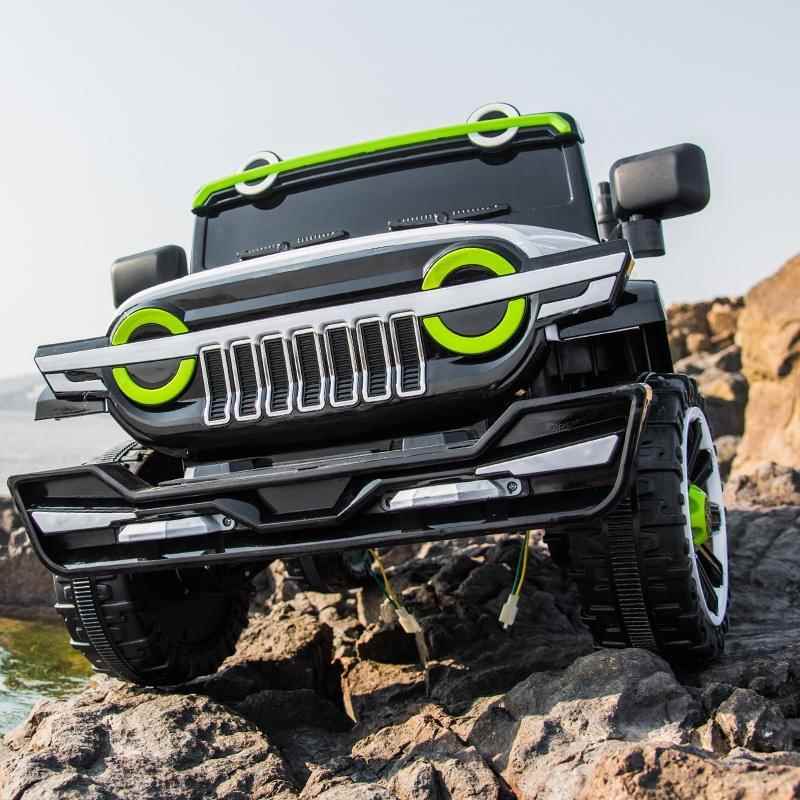 正品童汽电动车小孩四轮车四野驱越坦克300宝宝遥控玩具儿可坐人