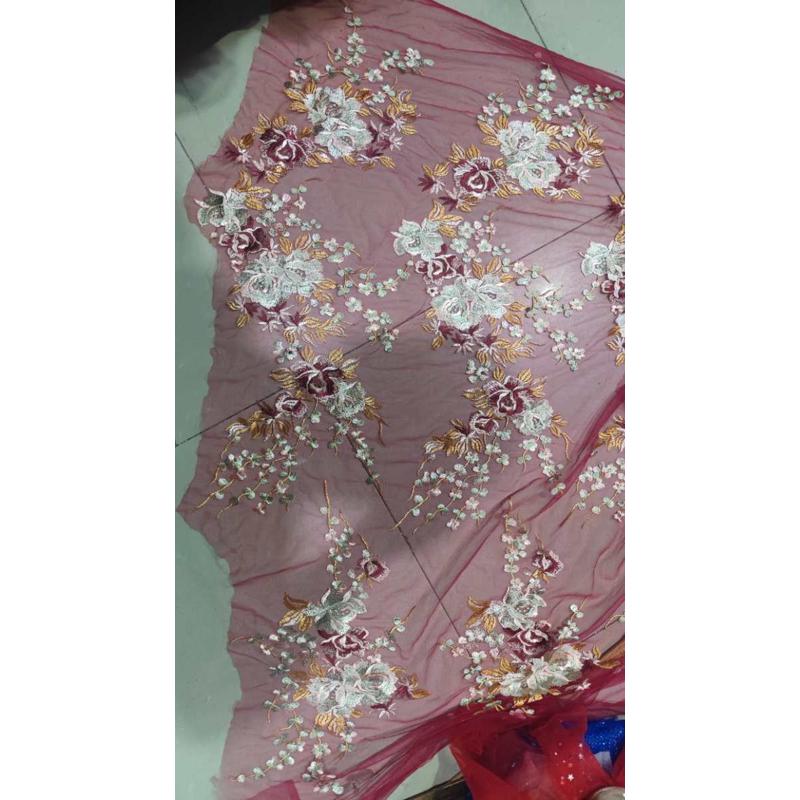 彩色蕾丝面料贴花童装用花朵布贴辅料