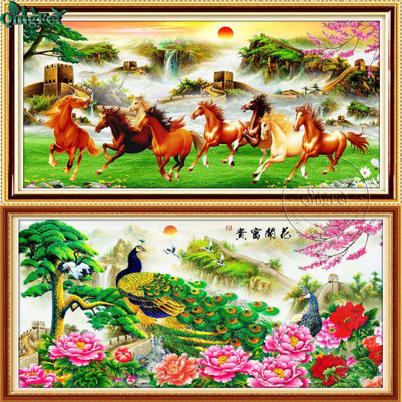 青飞精准印花马到成功壮丽山河十割草机/草坪机