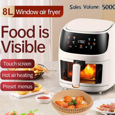 8LEnglish button air fryer oven Multifunctional No lampblack