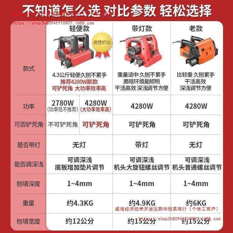 刨墙机电动铲墙机无尘无死角粗刨机铲墙皮机工具混凝土铲腻子其他