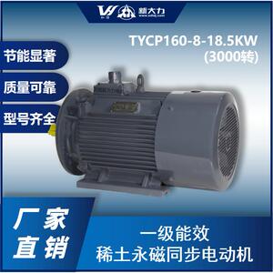 电机一级能效稀土永磁变频同步电动机TYCP160-8-18.5W