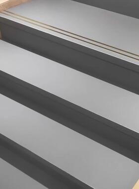 微水泥奶油风素楼色梯踏步砖PUZ角直边灯带柔藏光哑面台阶梯级瓷