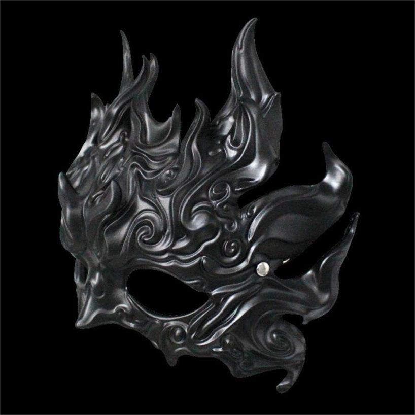 金色银色麒麟面具万圣节中国风节日装扮面罩吉祥瑞兽树脂脸谱mask