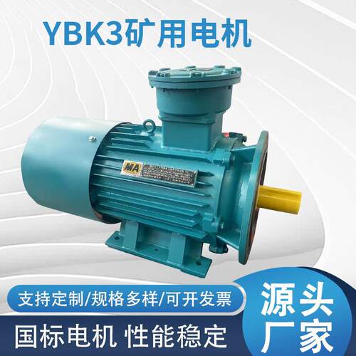 厂家供应机械设备 三相异步交流电机 YBK3矿用电机防爆电机设备