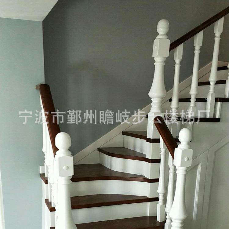 宁波实木楼梯 精装旋转楼梯别墅楼梯扶手复式楼 阁楼楼梯厂家直销