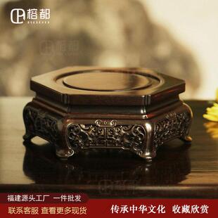 大红酸枝底座独板小叶紫檀红木中式榫卯香几陈设盆栽花几花架案几
