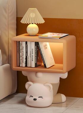 创意卡通SHDK2541儿床童房床头柜女孩代卧室头收纳台现树脂简约家