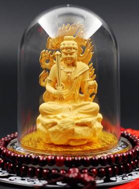 正品绒沙金命车载佛像生肖本摆佛汽车用品守护神萨件高档观音菩车