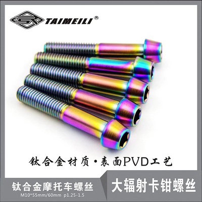 EFsolid 钛合金摩托车螺丝 辐射卡钳螺丝 M10*55/60p1.25-1.5