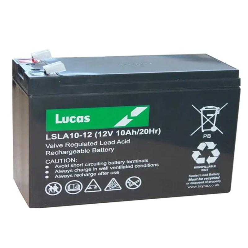 LUCAS英国蓄电池LSLA10-12家用电器 应急照明12V10AH报警器医疗用