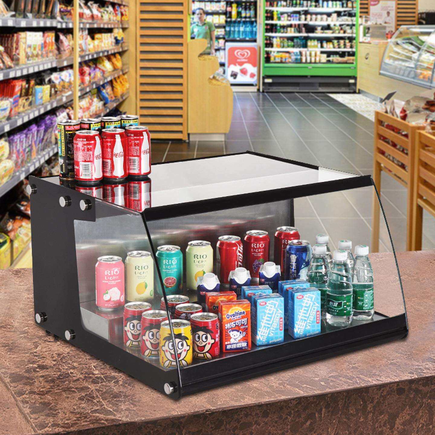 台式小型冷藏柜蛋糕甜品饮料玻璃展示柜迷你小冷柜台面保鲜柜