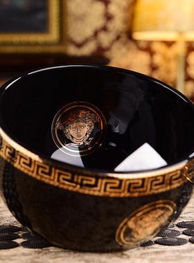 陶瓷垃圾桶桌上KVT迷你垃圾篓家用客厅无盖垃圾桶茶几台面果皮碗