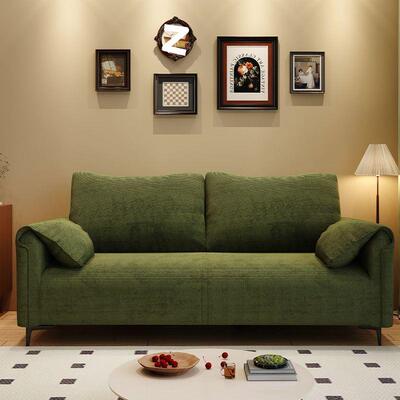 布艺沙发木用BMM小户型家风整装实客人厅懒人单双人位