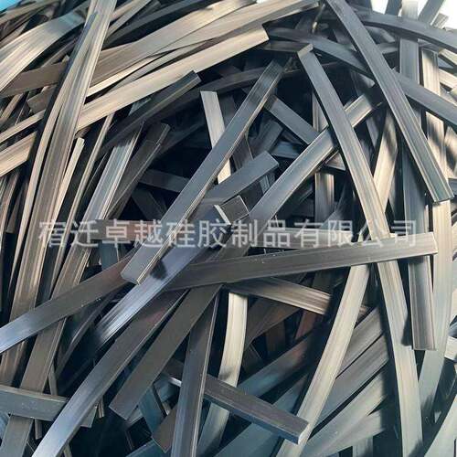黑色硅胶方条硅胶密实密封条平板方条矩形实心机械胶条扁条